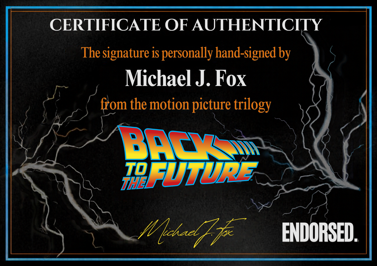 Autographed 88MPH DeLorean (Michael J. Fox)