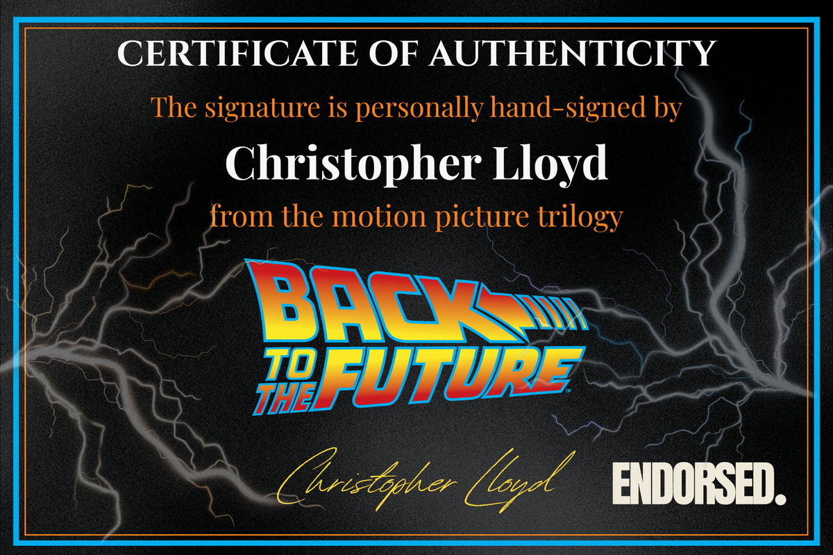 Autographed 88MPH DeLorean (Christopher Lloyd)
