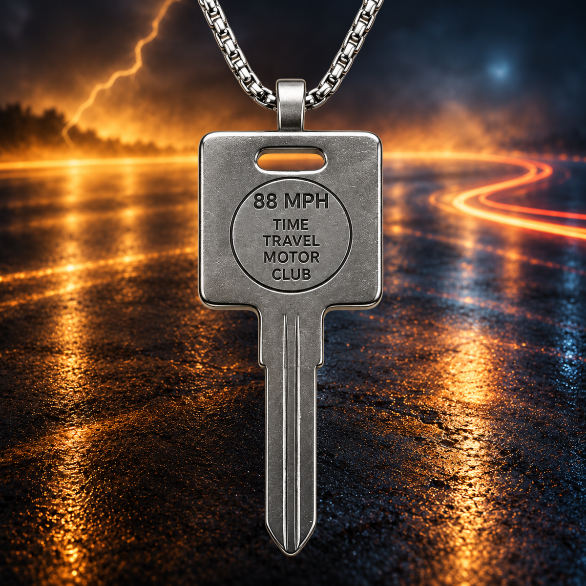88MPH DeLorean Key Necklace