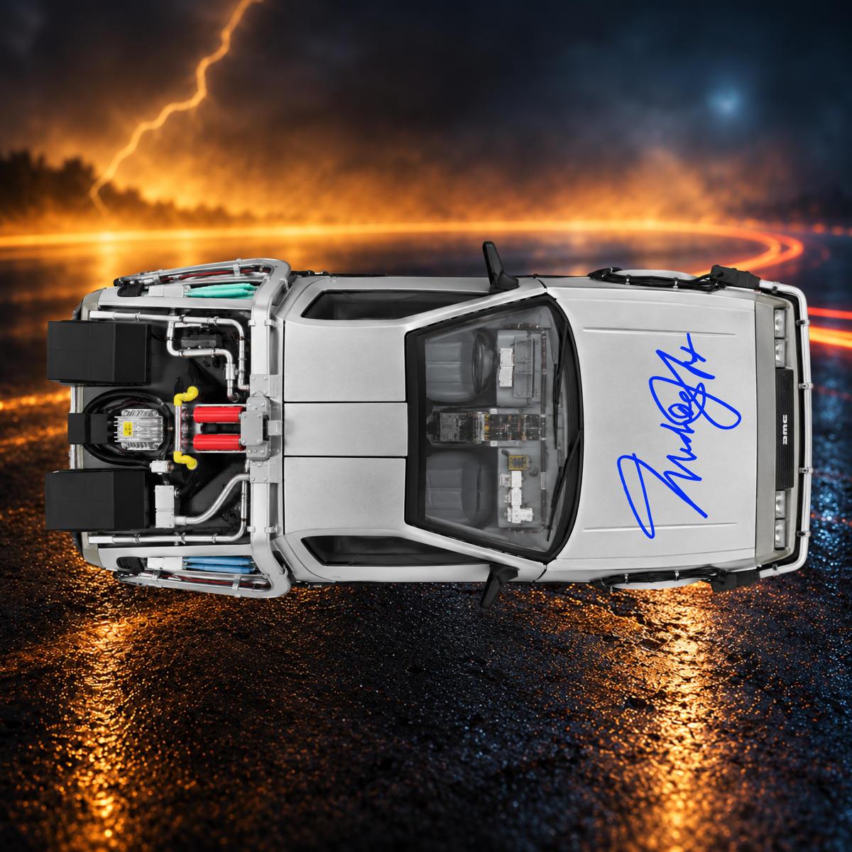 Autographed 88MPH DeLorean (Michael J. Fox)